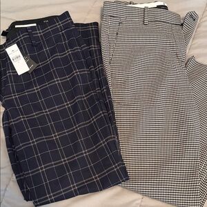 Ann Taylor Navy Plaid Pants